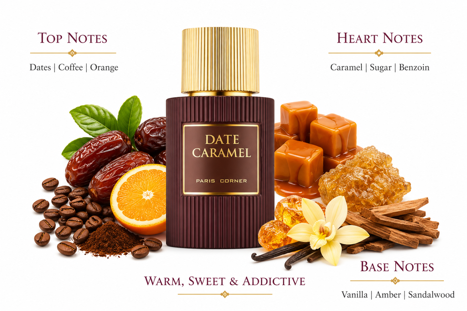 Date Caramel Eau de Parfum 100ml by Paris Corner