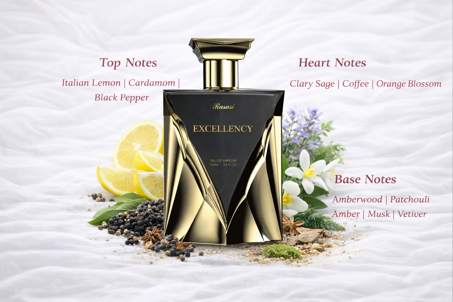 Excellency Black Pour Homme Eau de Parfum 100ml by Rasasi