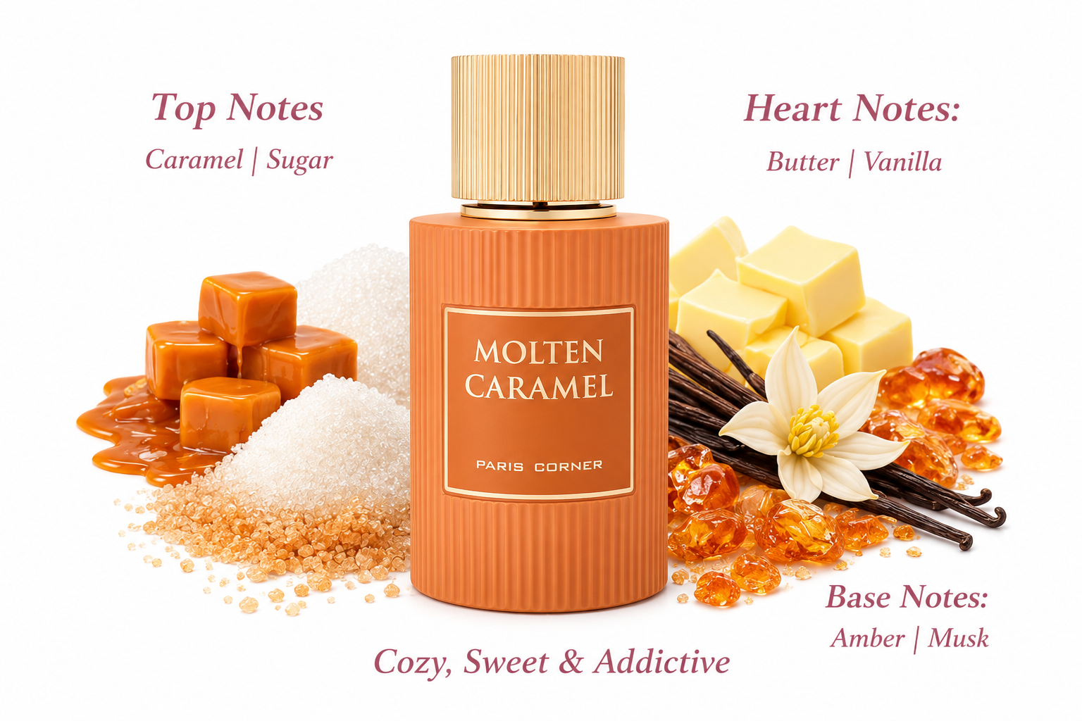 Molten Caramel Eau de Parfum 100ml by Paris Corner