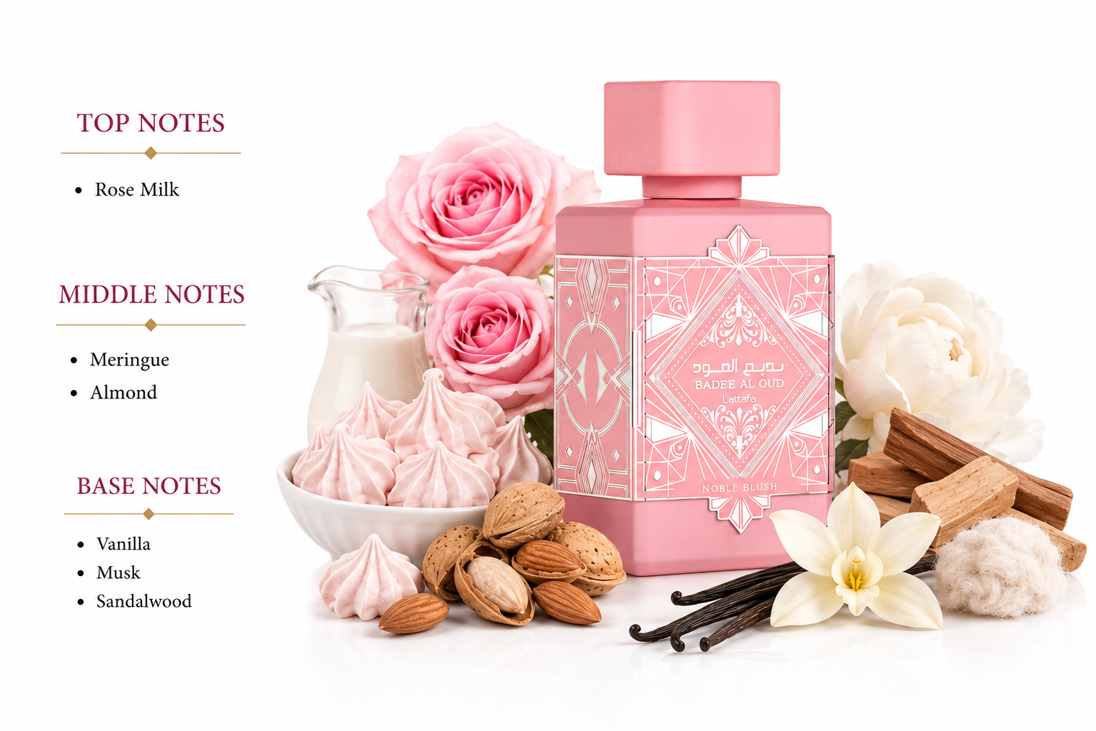 Badee Al Oud Noble Blush Eau de Parfum 100ml by Lattafa