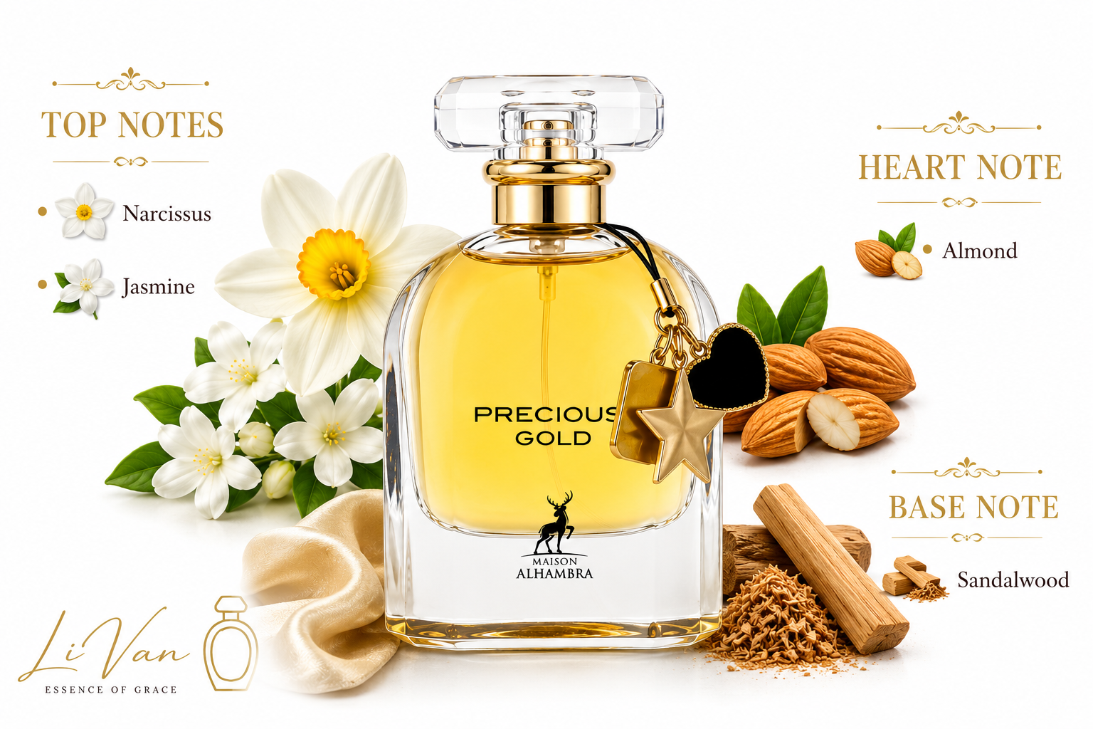 Precious Gold Eau de Parfum 100ml by Maison Alhambra