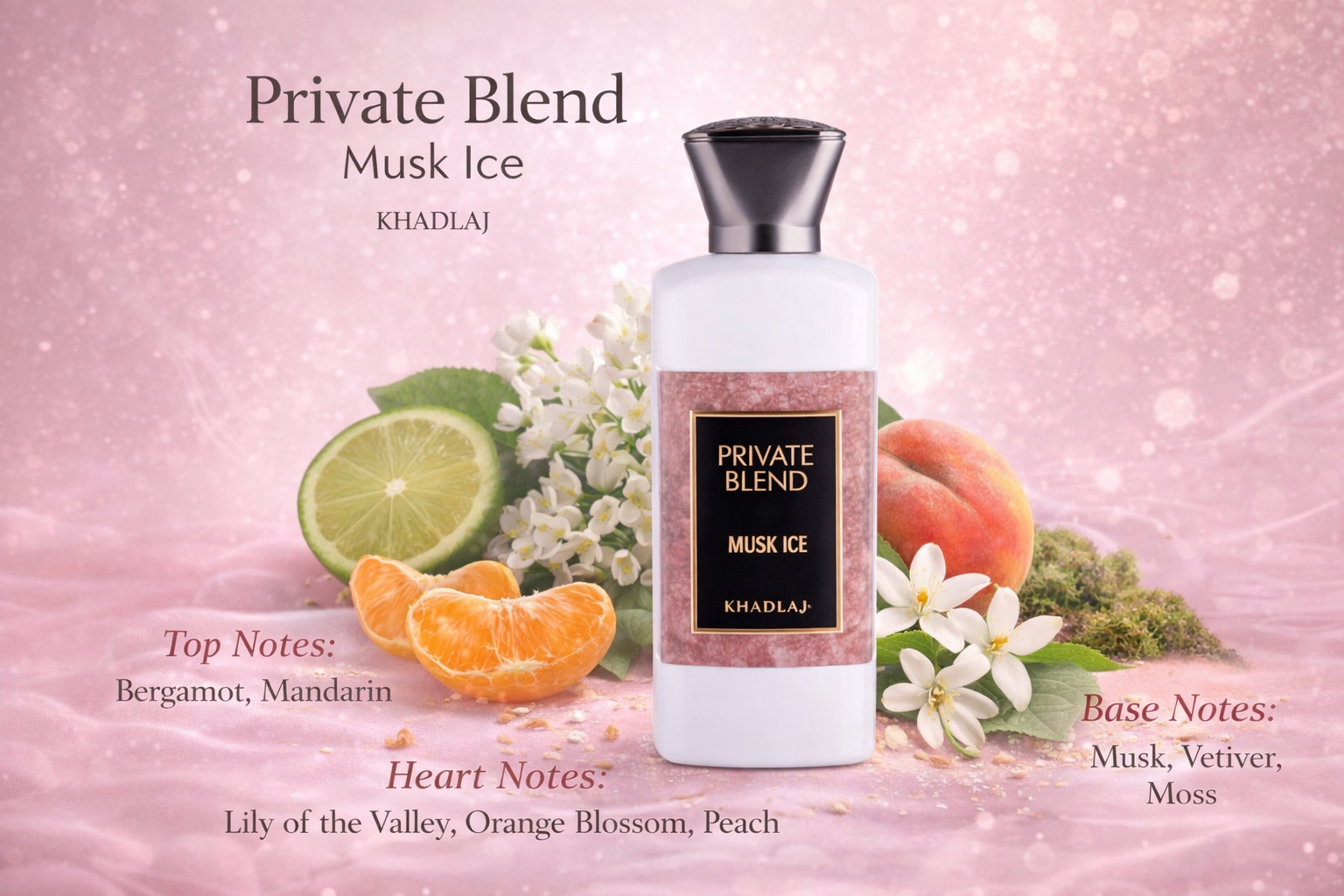 Private Blend Musk Ice Eau de Parfum 100ml by Khadlaj