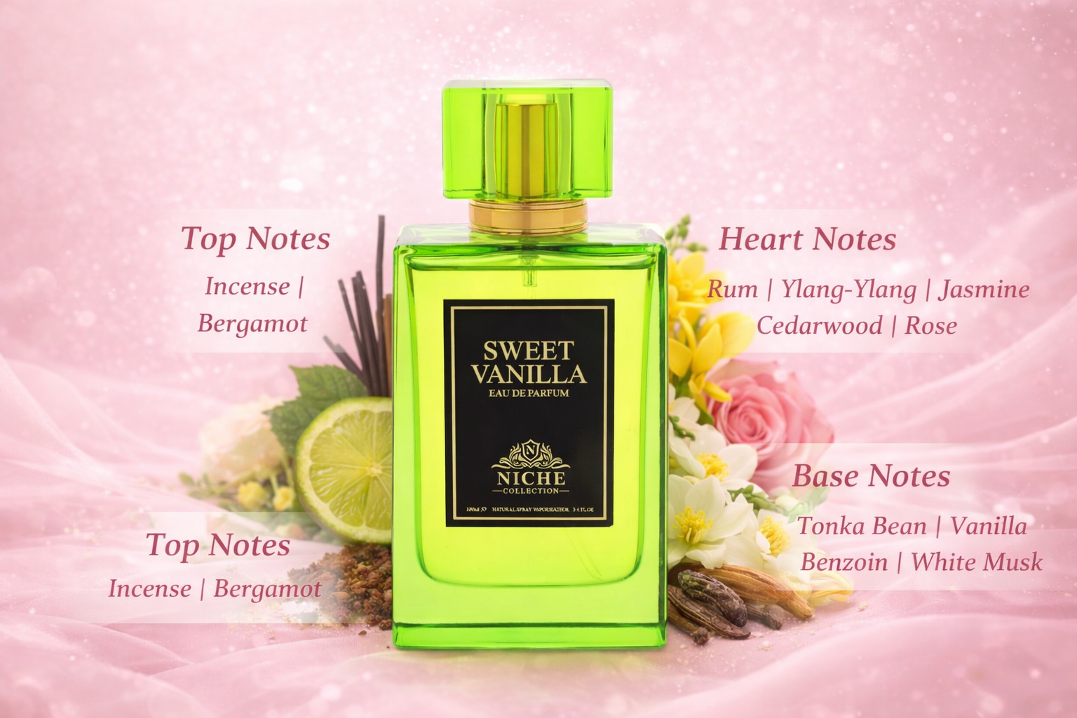 Sweet Vanilla Eau de Parfum 100ml by Niche Collection