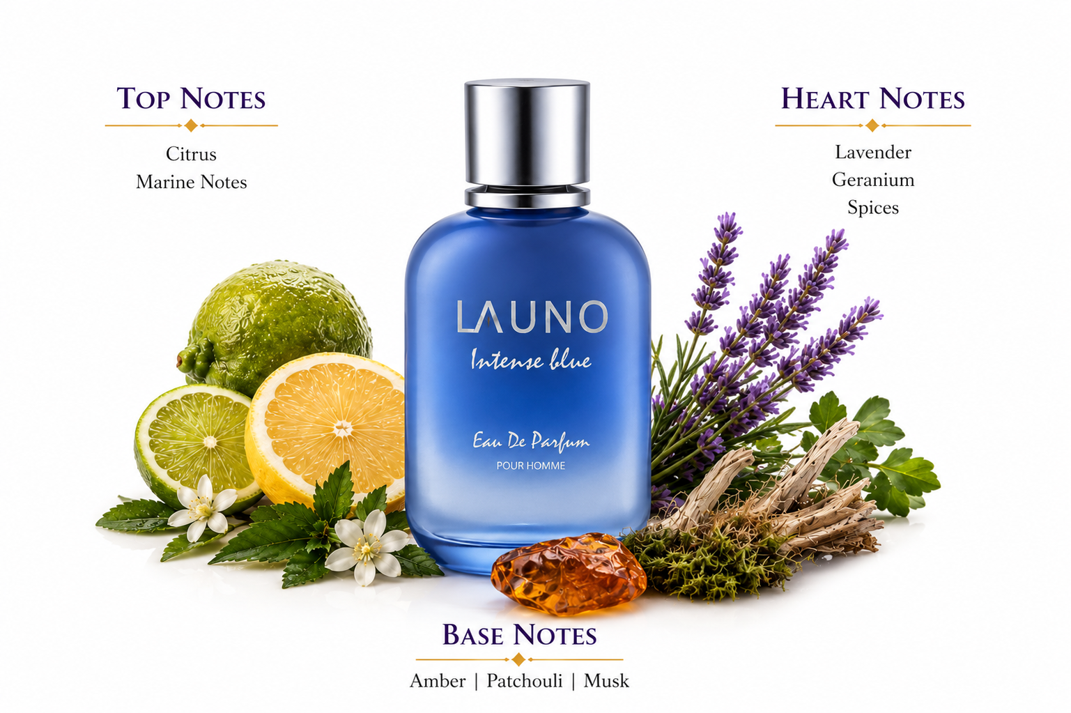 Launo Intense Blue Eau de Parfum 100ml by Fragrance World