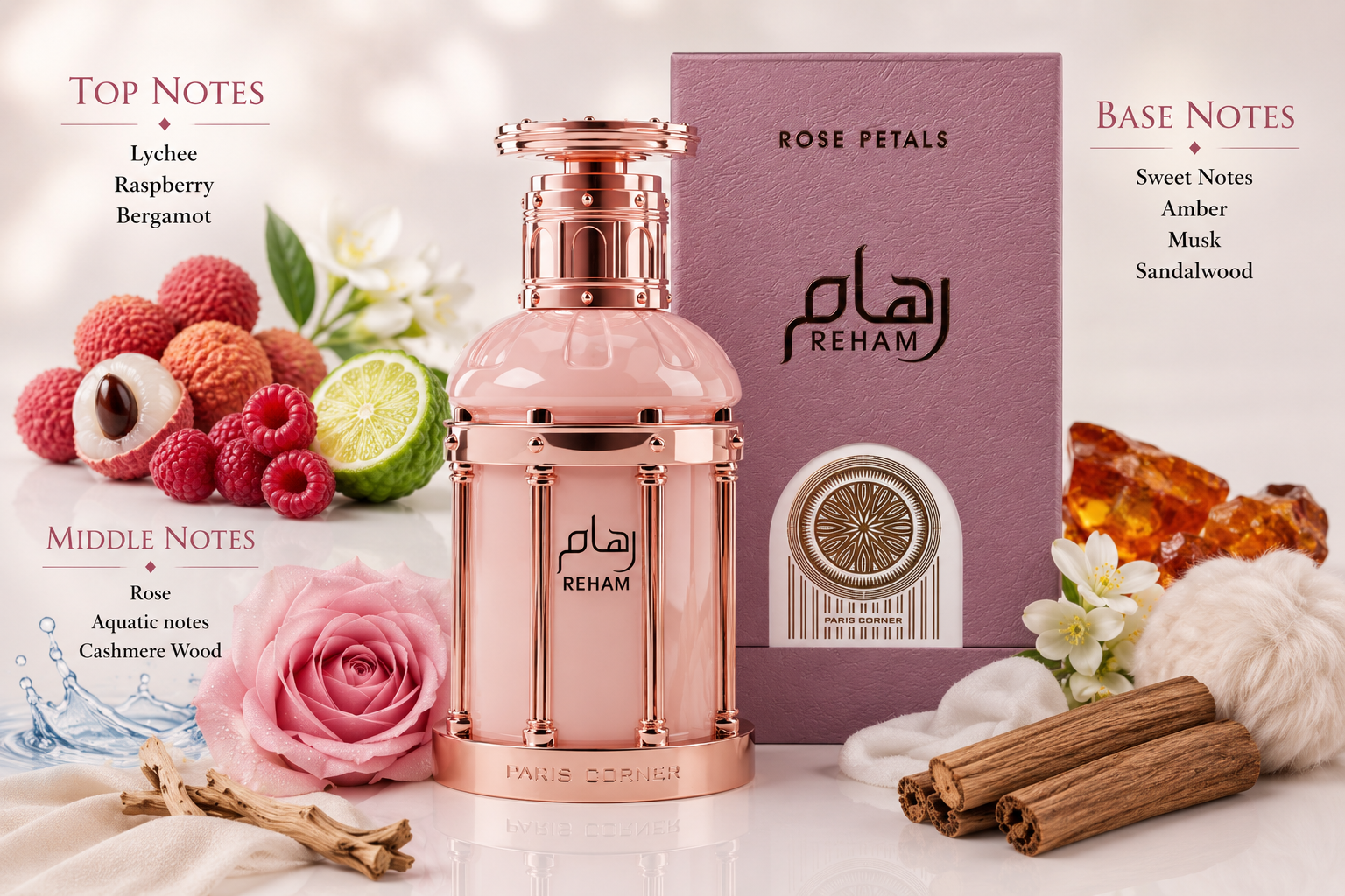 Reham Rose Petals Eau de Parfum 100ml by Paris Corner