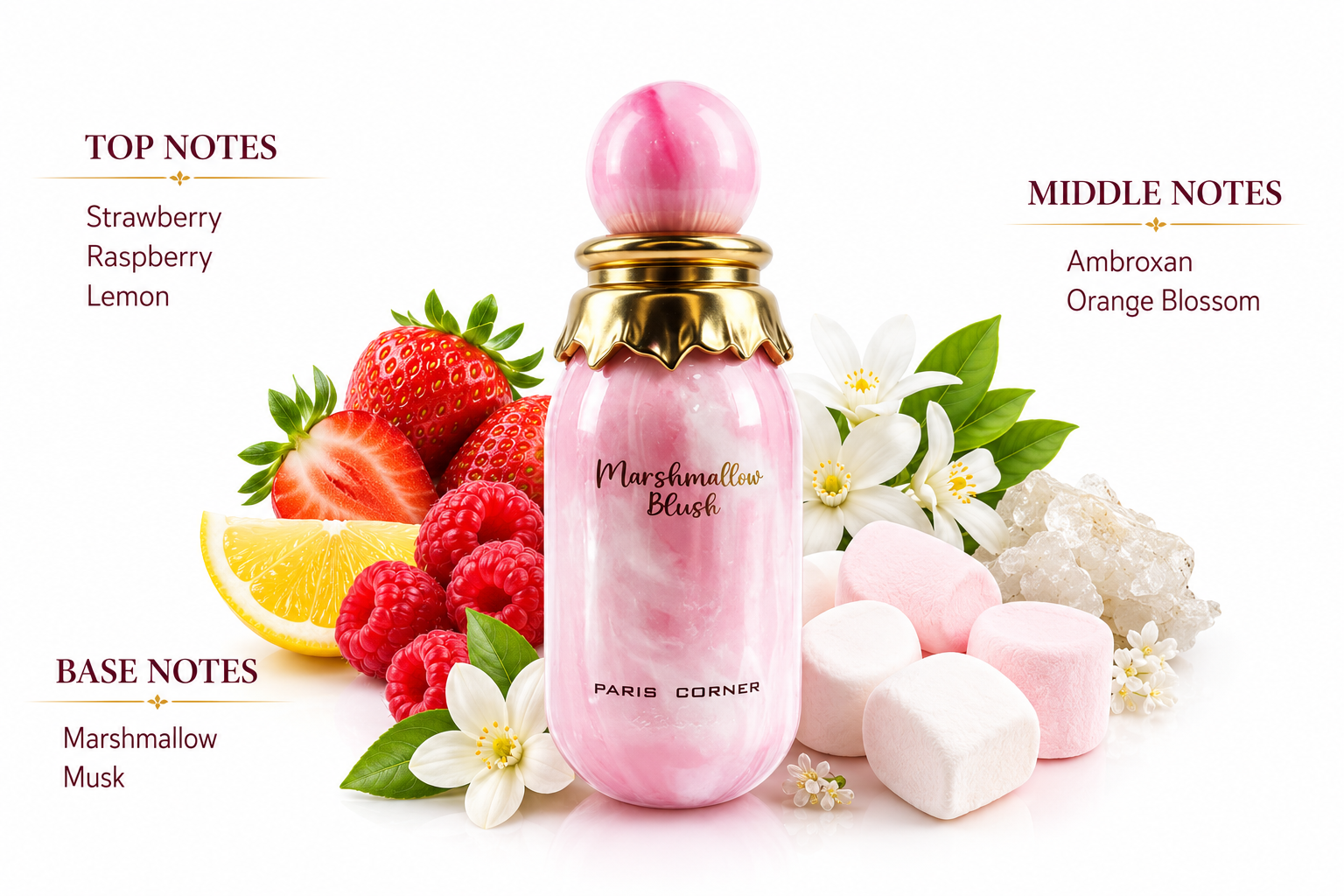 Marshmallow Blush Eau de Parfum 100ml by Paris Corner