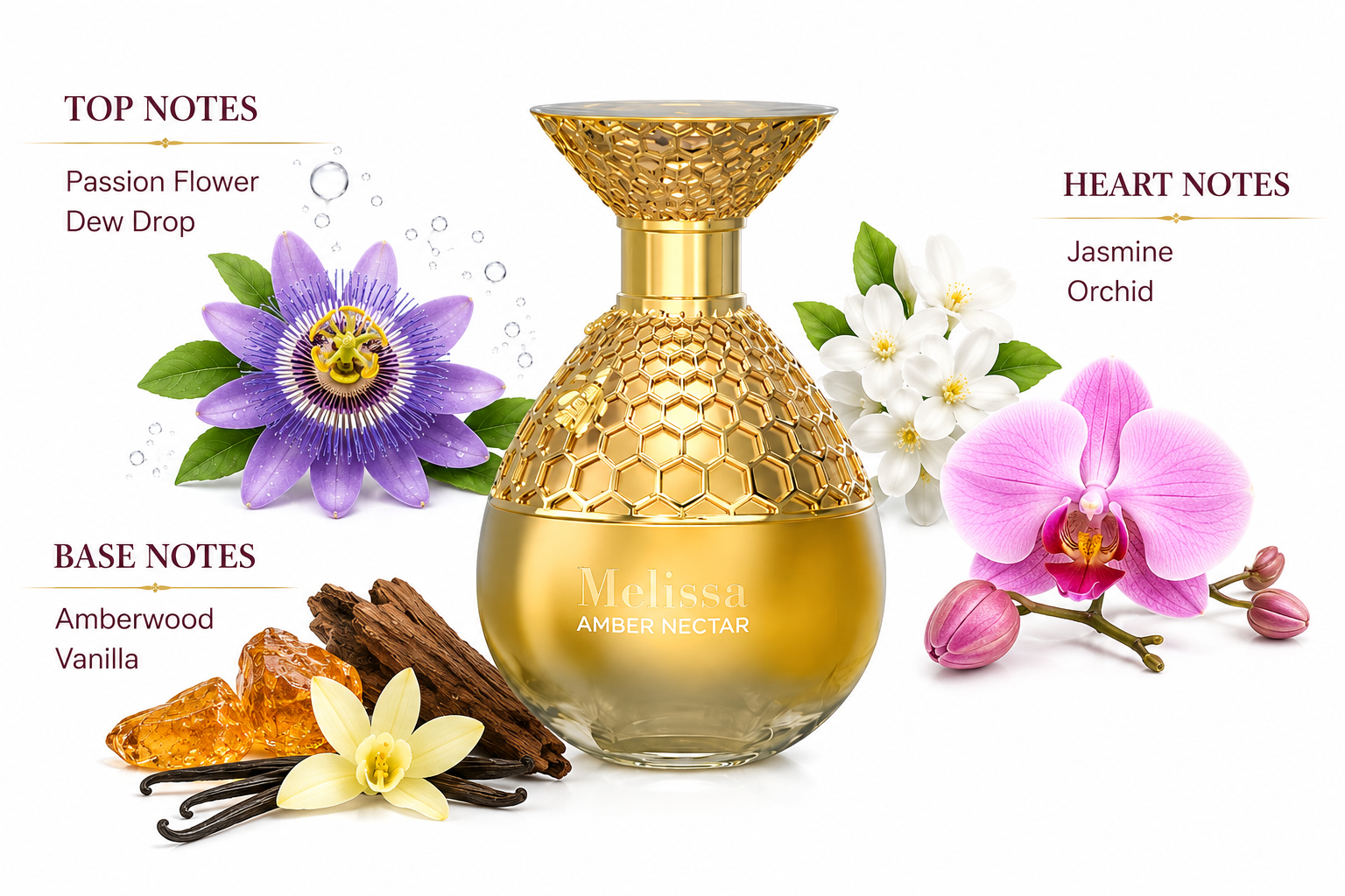 Melissa Amber Nectar Eau de Parfum 100ml by Le Chameau