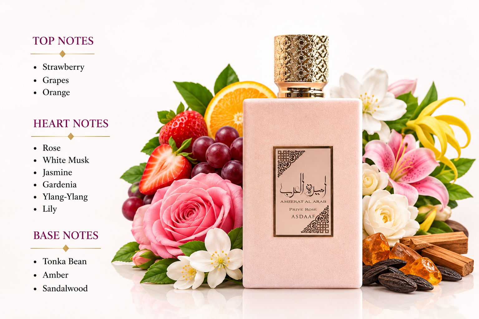 Ameerat Al Arab Prive Rose Eau de Parfum 100ml by Asdaaf