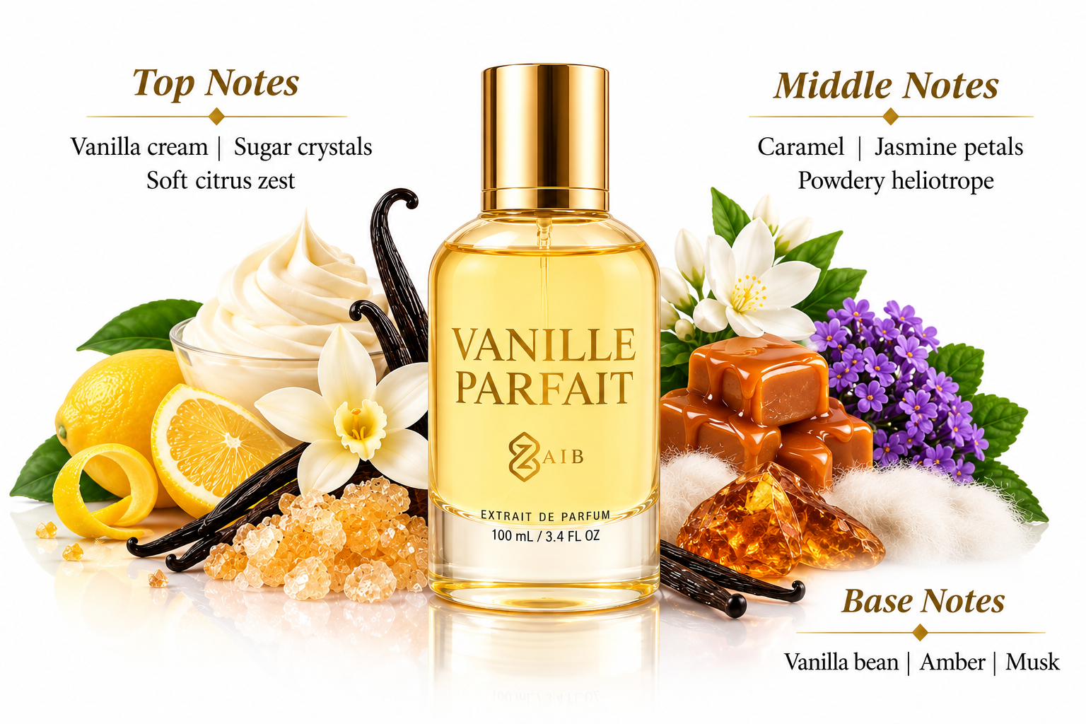 Zaib Vanille Parfait Extrait de Parfum 100ml
