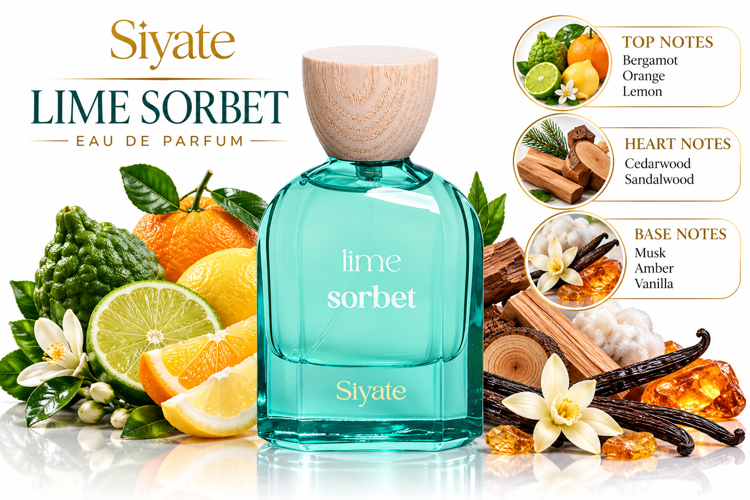 Lime Sorbet Eau de Parfum 80ml by Siyate