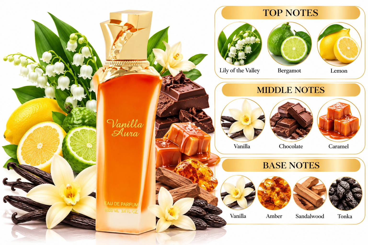 Vanilla Aura Eau de Parfum 100ml by Maison Asrar